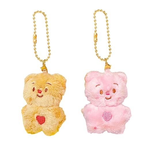 THINCAN Mode Liebe Inspirierte Robuste Plüschbärenschlüsselkettenanhänger Tragbar Und Einfach Zu Bedienen Für Paare Und Freund von THINCAN