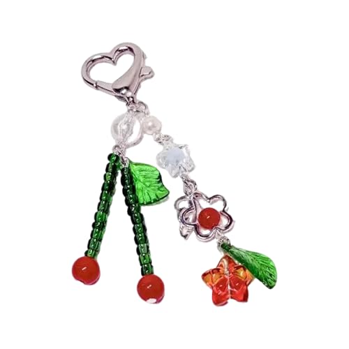 THINCAN Mode Obst Designs Schlüsselring Und Bag Accessoire Praktische Legierung Und Perlentaschen Dekoration Anhänger Für Rucksackpraktikum Practical Alloy Keyring von THINCAN