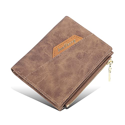 THINCAN Mode Reißverschluss Brieftasche Männer Kurze Geldbörsen Handtaschen Münze Geldkarten PU Leder Klapp Wallet Multiposition von THINCAN