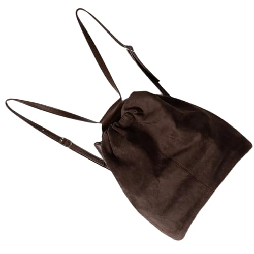 THINCAN Moderne Bucket Geldbörse Für Frauen Kordeltrainer Rucksack Schultasche Rucksack Mit Verstellbarem Riemen Und Geräumigen Innenraum Umhängetaschen von THINCAN