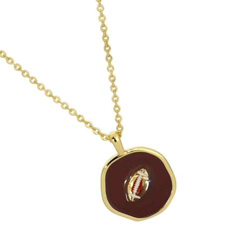 THINCAN Moderner Sportschmuck Metallstahl Ball Halskette Leichtes Anhänger Charm Halschain Accessoire Für Männer Frauen Leichtes Sport Halskette von THINCAN