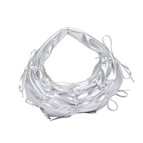 THINCAN Modische Röbelabend Geldbörse PU Lederhandtasche Mit Bögen Detail Arbeitstasche Top Für Stilvolle Frauen Abend Handtasche von THINCAN