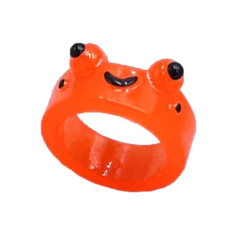 THINCAN Netter Leuchtender Froschharz Bunte Roman Lustiger Cartoon Leuchten In Den Dunklen Ästhetikringen Für Mädchen von THINCAN