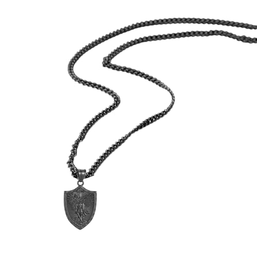 THINCAN Punk Rock Styles Anhänger Halskette Robuster Edelstahl Engelsschild Anhänger Halskette Stylish Neck Chain Schmuck Mode Schmuck Geschenk von THINCAN