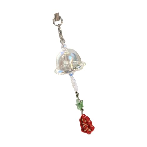 Retro Snowflake Mobile Kette Accessoire Elegante Schneeflocken Telefon Charme Dekoration Stylish Acryl Telefon Hanging Ornament von THINCAN