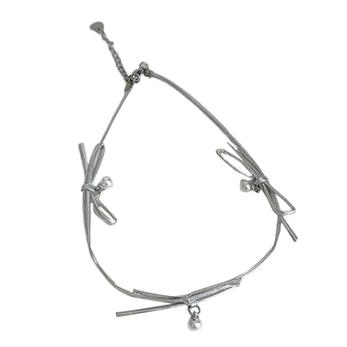 THINCAN Retro Styles Bowknot Designs Choker Halskette Für Frauen Mädchen Stylische Schlüsselbeutelkette Tragbar Für Partys Und Veranstaltung von THINCAN
