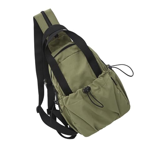 THINCAN Slings Bag Für Frauen Herren Crossbody Rucksack Schulter Handtasche Brust Tagesblack Mit Reißverschlussgurt Für Wandern Crossbody Rucksack Umhängetasche von THINCAN