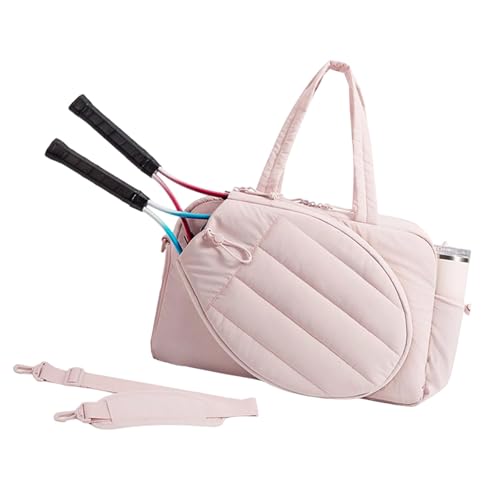 THINCAN Sportlich Unisex Carryall Mit Dediziertem Ball Aufbewahrung Verdickter Griffe Schultergurt Perfekt Für Tennis Übungsreisen Gepolsterte Schläger Aufbewahrungstasche von THINCAN