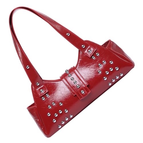THINCAN Stilvolle Nieten Verschönerte Achselbeutel Kreative PU Leder Umhängetaschen Um Jedem Outfit Oder Einer Anlass Umhängetasche Eine Kantige Note Zu Verleihen von THINCAN
