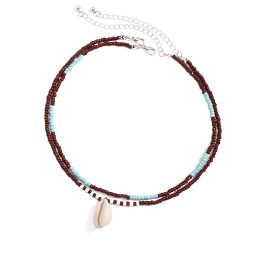 THINCAN Stilvolle Perlen Halskette Shell Charme Halskette Hals Accessoire Colarbone Perlen Textur Geeignet Für Den Alltag Naturenschmuck Geeignet von THINCAN