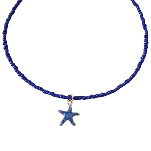 THINCAN Stilvolle Seesterne Halskette Mit Robusten Perlen Designs Für Modische Frauen Und Handwerksliebhaber Casual Wear Handmade Perlen Halskette von THINCAN