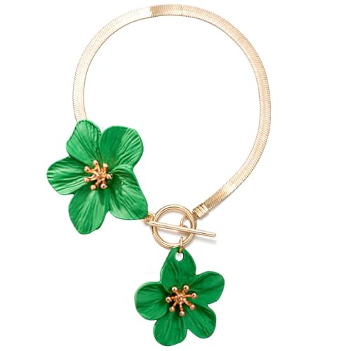 THINCAN Stilvoller OT Fußkettchen Mit Blumencharme 27cm Umfang Leichtes Gewicht 18G Frauen FODE Keine ABSCHAFT BRAUBEN Blumen FLOSKLATE Accessoire von THINCAN