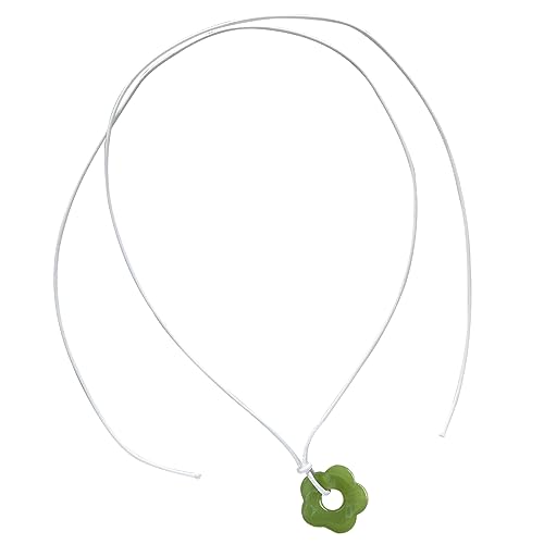 THINCAN Süße Blumenanhänger Halskette Hohlkette Frauen Halskette Elegantes Wachsfaden Choker SCAIL Ketten Juwely Schmuckverzierung von THINCAN