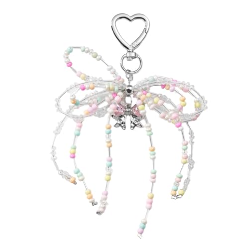 THINCAN Tragbarer Schöner Herz Bowknot Love Charm Tragbarer Schlüsselbund Charme Robuster Anhänger Für Handtaschen Perfekt Für Den Täglichen Gebrauch von THINCAN