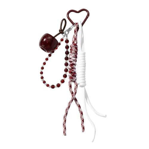 THINCAN Trendy Geflochtener Schlüsselrittbeutel Anhänger Alloy Schlüsselbund Zubehör Geldbörse Hanges Ornament Rucksack Charme Für Studentenschlüsselhalter von THINCAN