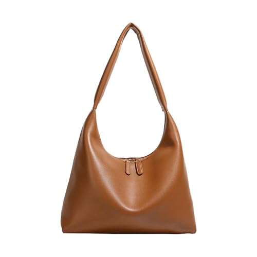 THINCAN Umhängetasche Für Frauen Trendy Einfache Hobos Handtasche PU Leder Achselstärke Mode Clutches Tasche Mit Reißverschluss Abschluss Umhängetasche Für Frauen von THINCAN