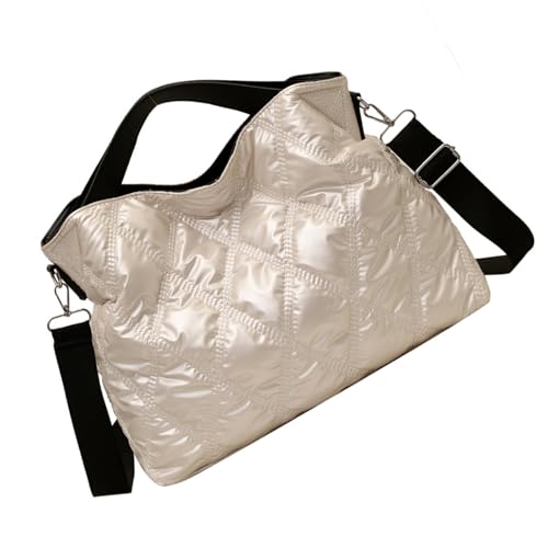 THINCAN Unqueden Genähte Gitter Design Ening Bag Wear Resistant Nylon Leichte Struktur Multi Funktionaler Speicher Essentielles Stilvolles Pendelreisen Reisetaschen von THINCAN