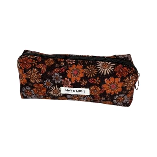 THINCAN Vintage Cord Bleistiftkoffer Für Schullieferungen Stoff Make Up Organisatoren Reisen Aufbewahrungstasche Cordiloy Bleistifttasche von THINCAN