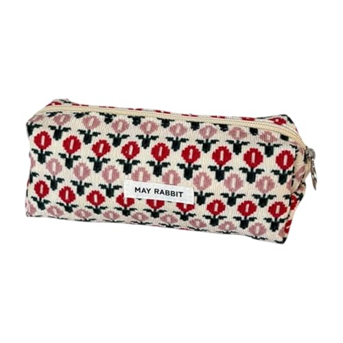 THINCAN Vintage Cord Bleistiftkoffer Für Schullieferungen Stoff Make Up Organisatoren Reisen Aufbewahrungstasche Cordiloy Bleistifttasche von THINCAN