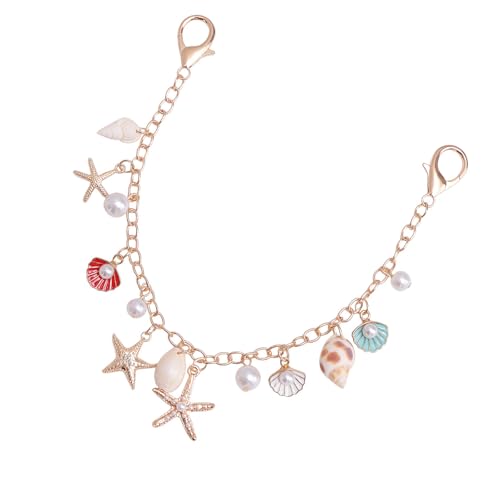 THINCAN Vintage Inspirierte Zierliche Meeresmotivzauber Schmuck Perlen Akzentbeutel Kette Ornament Einzigartiger Perlenketten Leichter Modeanhänger von THINCAN