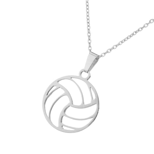 THINCAN Volleyball Inspiriert Edelstahl Halskette Minimalist Collarbone Schmuck Stilvoll von THINCAN