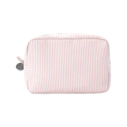 Toilettenbeutel Streifen Make Up Beutel Reise Kosmetischer Ästhetik Aufbewahrung Schöner Kosmetischer Pinselkoffer Für Frau Mädchen Make Up Toilettenkreis Schöne Münzgrundstück Tragbare von THINCAN