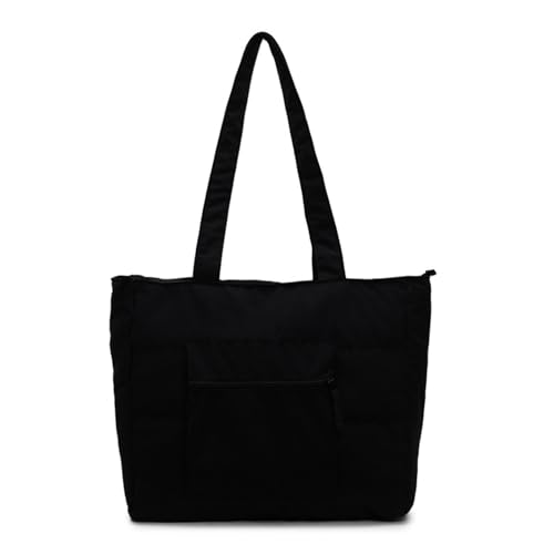 Tragbare Nylon Umhängetasche Für Die Schule Und Arbeit Mit Großer Kapazität Unterarmtaschen Freizeit Handtasche Mit Reißverschluss Reißverschluss von THINCAN