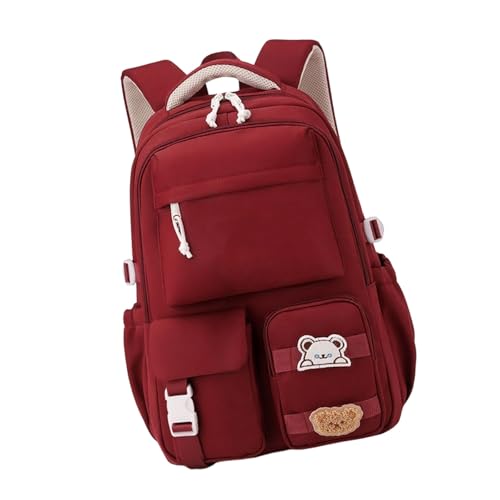 Trendige Modestudentin Rucksack Nylon Konstruktion Multi Taschenlager Komfortable Gepolsterte Bands Täglich Verwenden Trendy Damen Nylon Rückzug von THINCAN