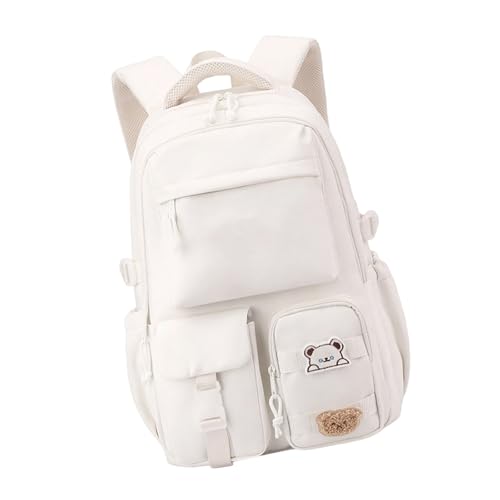 Trendige Modestudentin Rucksack Nylon Konstruktion Multi Taschenlager Komfortable Gepolsterte Bands Täglich Verwenden Trendy Damen Nylon Rückzug von THINCAN