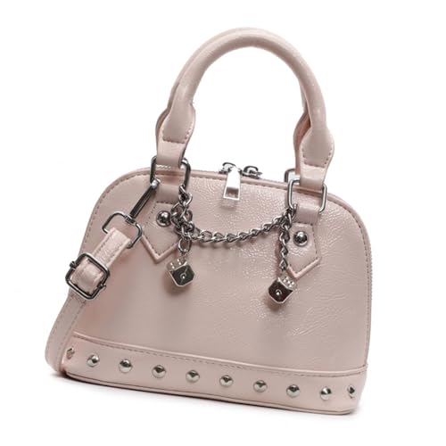 Trendy 2025 Frauenschulter Und Crossbody Taschen In Glänzenden PU Schalenhandtaschen Mit Eleganten Nieten Für Den Täglichen Gebrauch Pendlertasche von THINCAN