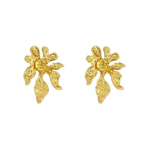 Vintage Blumenohrringe Für Frauen Mit Goldenen/silbernen Verlegtem Mit Strukturierten Geflitzten Designs Und Unregelmäßigen Geometrischen Wirbeln Vintage Blumenohrringe Für Frauen Mit Goldenen/silbernen Verlegtem Mit Strukturierten Geflitzten Designs Und Unregelmäßigen Geometrischen Wirbeln von THINCAN