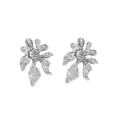 Vintage Blumenohrringe Für Frauen Mit Goldenen/silbernen Verlegtem Mit Strukturierten Geflitzten Designs Und Unregelmäßigen Geometrischen Wirbeln Vintage Blumenohrringe Für Frauen Mit Goldenen/silbernen Verlegtem Mit Strukturierten Geflitzten Designs Und Unregelmäßigen Geometrischen Wirbeln von THINCAN