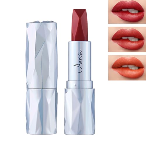 Weicher Mattem Samt Lippenstift Mit Reichhaltiger Langlebiger Tri Color Lippenstift Pigmentiertes Lippen Make Up Geschenk Für Mädchen Frauen Lippenfleck von THINCAN