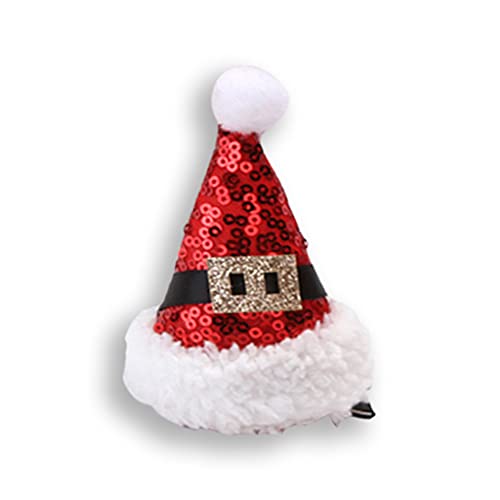 Weihnachtsmini Pailletten Santa Haare Clip Cartoon Bart Belt Buchstaben Haarnadel Urlaub Party Haarzubehör Accessoires von THINCAN