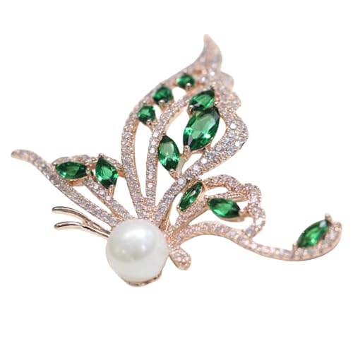 Zarte Kristallschmetterling Brosche Legierung Textur Fashion Accessoires Für Abendkleider Und Lässige Outfits Mode Brosche Geeignet von THINCAN