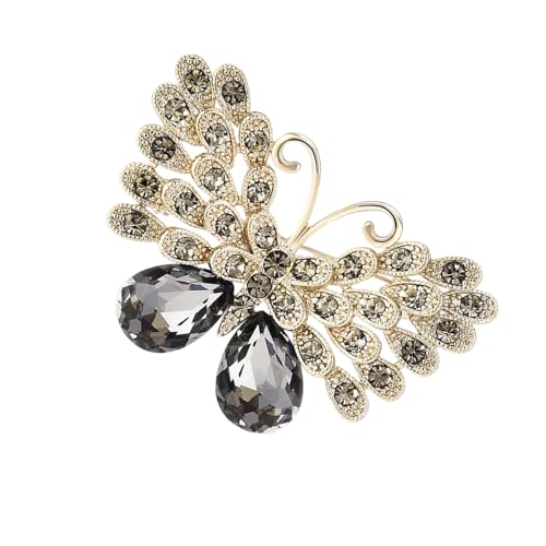 Zarte Strasssteine Schmetterlingsbroschen Legierung Mode Accessoire Für Kleidermäntel Und Jacken Kleidung Accessoires Retro Butterfly Fashion Badge von THINCAN