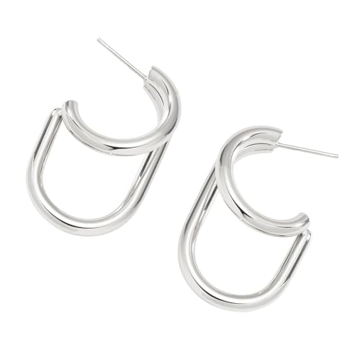 Zweifarbige C Form Ohrringe Edelstahl Doppelschicht Leichtes Design Mode Schmuck Für Tägliche Freizeitkleidung Moderne Nicht Übereinstimmende Ohrringe Zweifarbige C Form Ohrringe Edelstahl Doppelschicht Leichtes Design Mode Schmuck Für Tägliche Freizeitkleidung Moderne Nicht Übereinstimmende Ohrringe von THINCAN