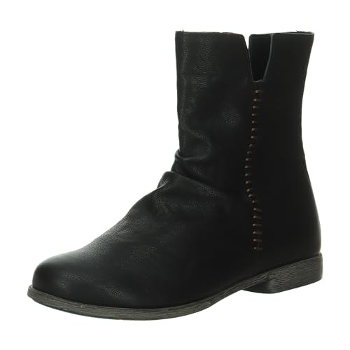 THINK! Damen AGRAT nachhaltige Leder gefütterte Stiefelette, 0000 SCHWARZ, 41 EU von Think!