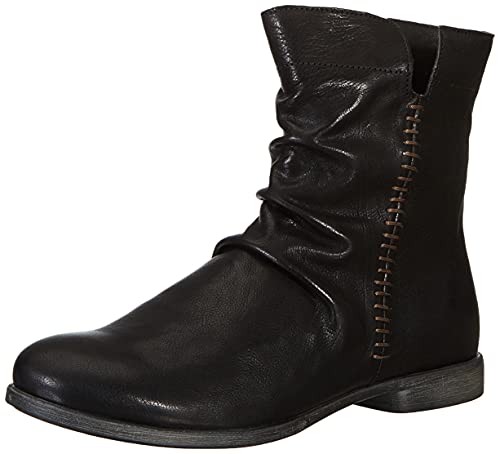 THINK! Damen AGRAT nachhaltige Leder gefütterte Stiefelette, 0000 SCHWARZ, 42 EU von Think!