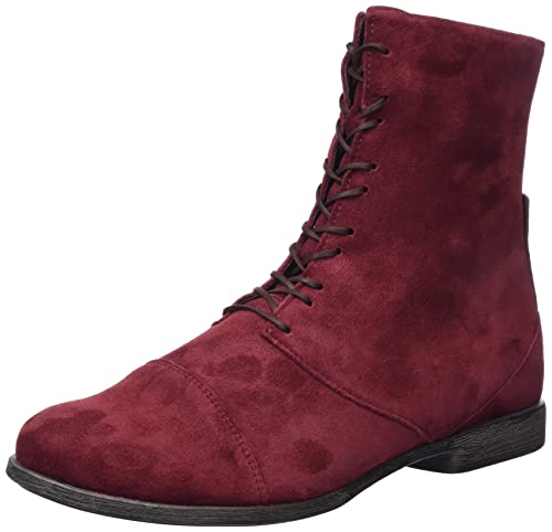 THINK! Damen AGRAT Leder gefütterte nachhaltige Stiefelette, Merlot, 41 EU von Think!