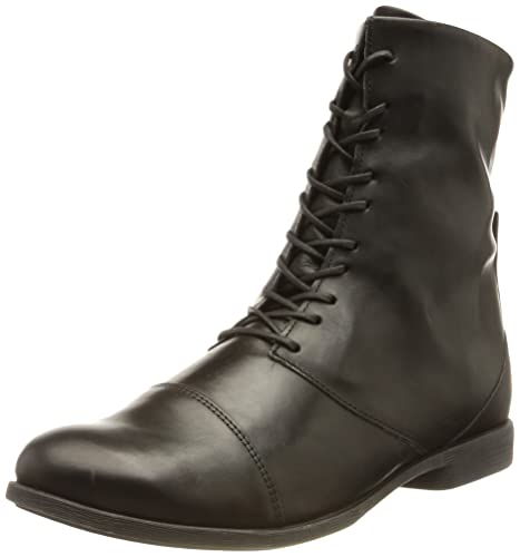 THINK! Damen AGRAT Leder gefütterte nachhaltige Stiefelette, Schwarz, 39.5 EU von Think!