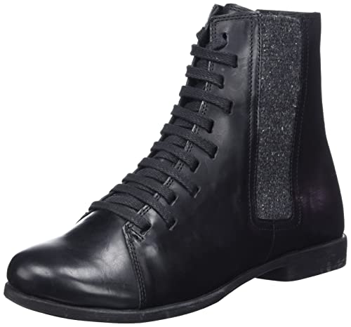 THINK! Damen AGRAT chromfrei gegerbte nachhaltige Stiefelette, 0000 SCHWARZ, 37.5 EU von Think!