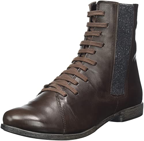 THINK! Damen AGRAT chromfrei gegerbte nachhaltige Stiefelette, 3000 Smoke, 37.5 EU von Think!