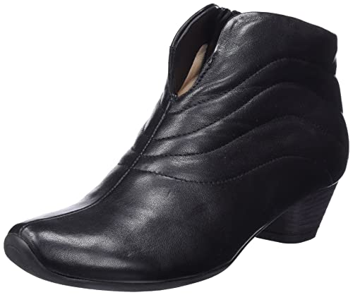 THINK! Damen AIDA leder gefütterte nachhaltige nachhaltige Stiefelette, 0000 SCHWARZ, 39 EU von Think!