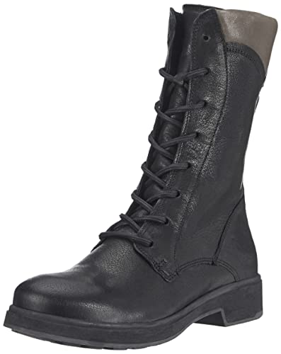 THINK! Damen COGITA chromfrei gegerbte nachhaltige Stiefelette, 0000 SCHWARZ/Kombi, 41 EU von Think!