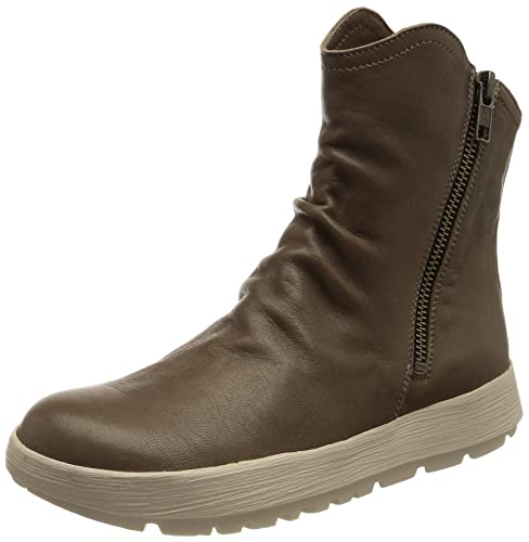 THINK! Damen COMODA chromfrei gegerbte nachhaltige Stiefelette, 2000 Schlamm/Kombi, 40.5 EU von Think!