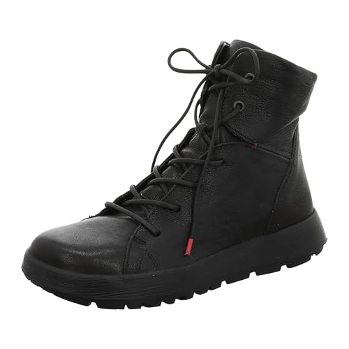 THINK! Damen COMODA chromfrei gegerbte Schurwolle Schneestiefel, 0000 SCHWARZ, 37.5 EU von Think!