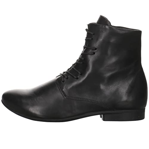 THINK! Damen GUAD2 Leder gefütterte nachhaltige Stiefelette, 0000 SCHWARZ, 38.5 EU von Think!