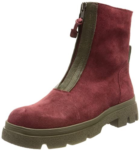 THINK! Damen KANGAE Leder gefütterte nachhaltige Stiefelette, 5000 Merlot/Kombi, 36 EU von Think!