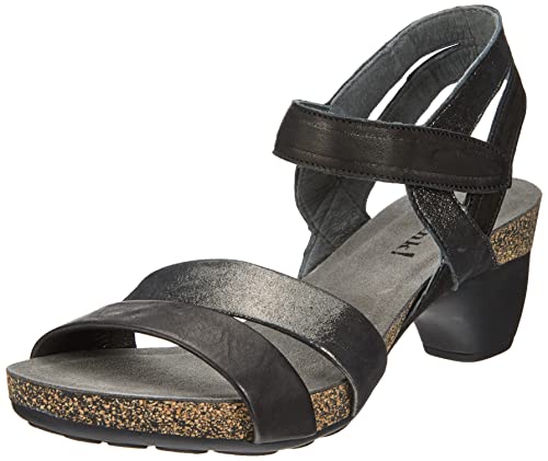 THINK! Damen Traudi, chromfrei gegerbte nachhaltige Slingback Sandale mit Absatz, 0000 SCHWARZ, 37 EU von Think!